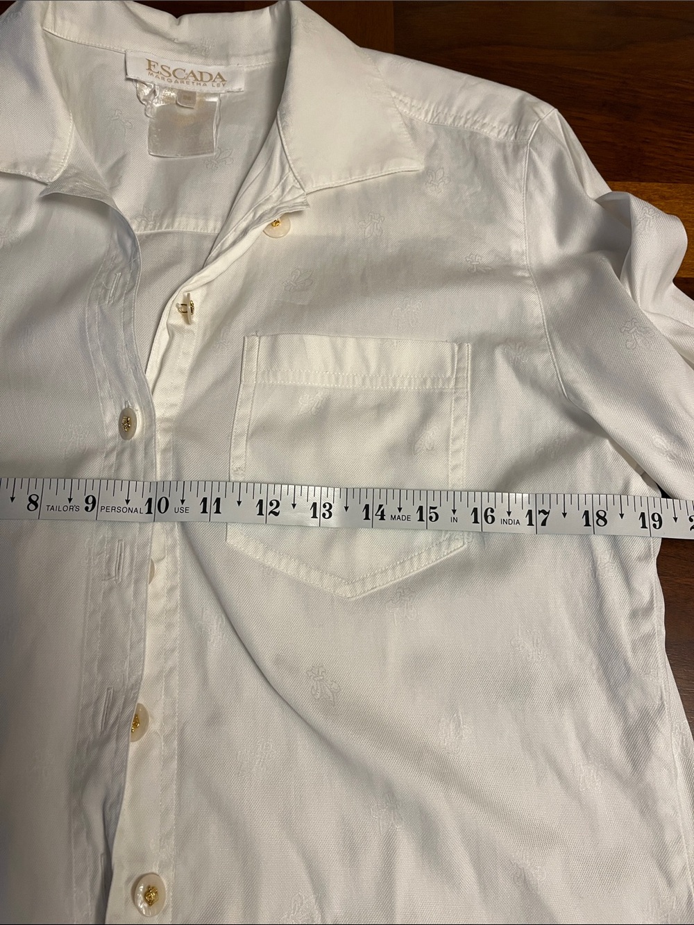 Escada White Long-Sleeve Dress Shirt, set of 2 whites, size 6 USA , cotton - Picture 5 of 17